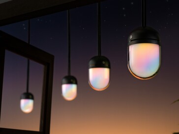 Govee Outdoor Chromatic String Lights displaying multi-colors per bulb