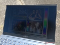 Outdoors under sunlight