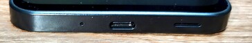 Bottom: Microphone, USB-C port, speaker