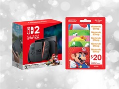 Switch 2 Mario Kart World Bundle with Nintendo eShop gift cards (Image source: Nintendo of America, Sam&#039;s Club with edits)