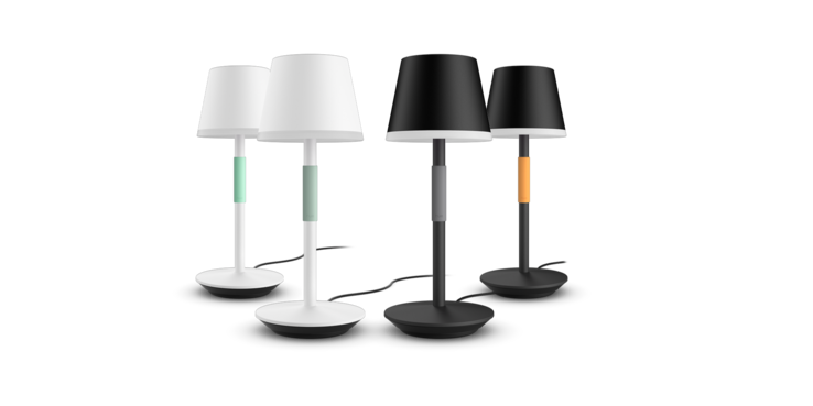 The Philips Hue Go portable table lamp is available in four colorways. (Image source: Signify )