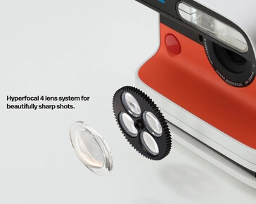 The Polaroid Flip uses a hyperfocal lens with three additional lenses focused at consecutive depths of field for sharper photos of subjects near and far. (Image source: Polaroid)