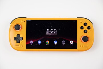 The Retroid Pocket 6 in orange looks more like yellow. (Image source: Retroid)