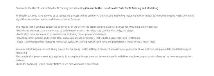 Samsung Health is urging users to share their health data for AI training.