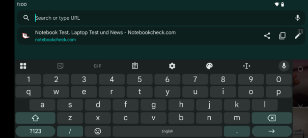Keyboard horizontal