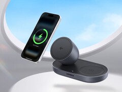Ugreen’s new 2-in-1 Magnetic Wireless Charger (pictured) has been released in the US. (Image source: Ugreen, edited)