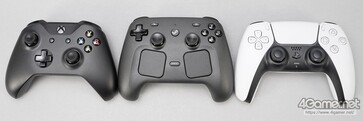 Xbox Controller Steam Controller and Sony DualSense side by side