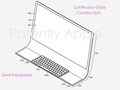 The new Apple patent envisions the iMac as a single continuous sheet of curved glass. (Image Source: Patently Apple)