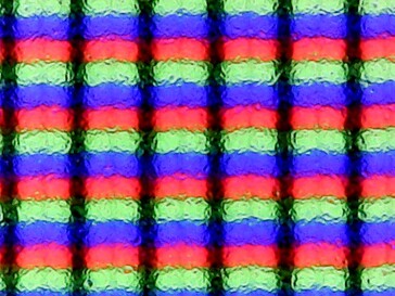 Matte surface and RGB pixel grid