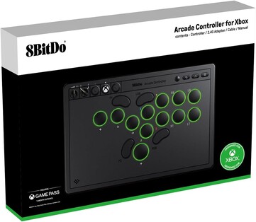 The 8BitDo Arcade Controller for Xbox has a larger battery capacity and RGB lights. (Image source: 8BitDo)