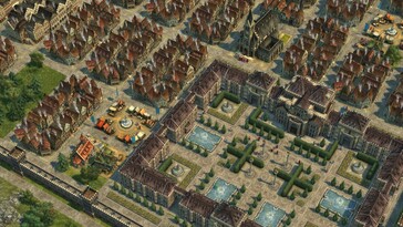 An image showing a city in Anno 1404 - History Edition.