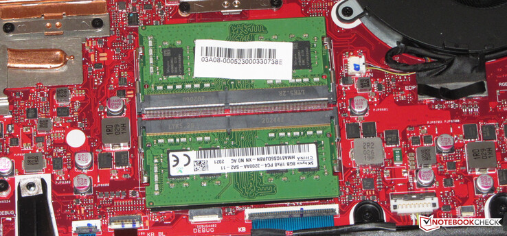 The Strix has two memory slots.