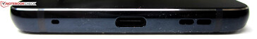 Bottom: microphone, USB-C port, speaker