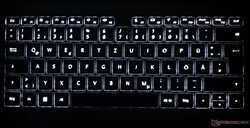 Two stage keyboard backlight