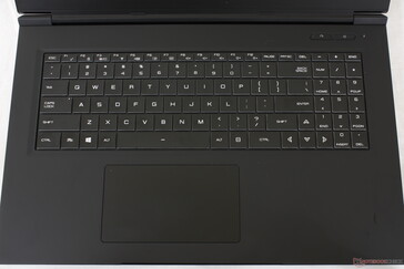 Similar key layout as many other Schenker laptops but with larger key caps