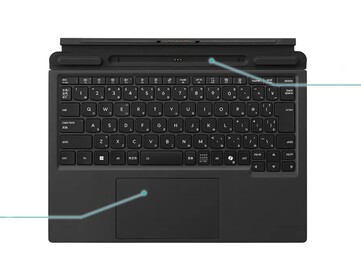 A detachable keyboard turns the tablet to a laptop