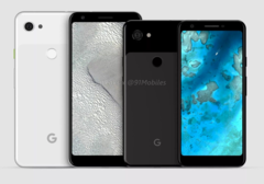Renders depicting what the Pixel 3a and Pixel 3a XL are expected to look like. (Source: @Onleaks)