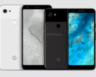 Renders depicting what the Pixel 3a and Pixel 3a XL are expected to look like. (Source: @Onleaks)