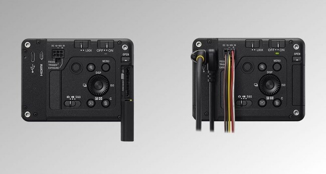 The rear panel shows the power and control terminals (Image Source: Sony)