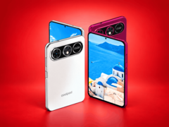Coolpad Cool X Wide smartphone shown from the front and rear in white and red finishes.
