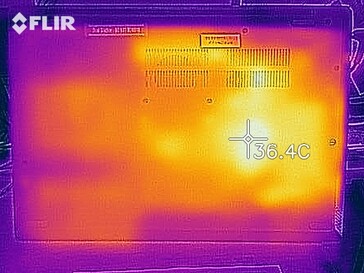 Heat map in idle operation - bottom