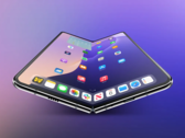Unofficial render for the rumored iPhone Fold that is said to use a Samsung supplied display. (Image source: 9to5Mac)