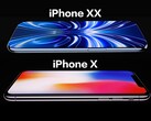 Alleged iPhone XX/20 render (top), iPhone X (bottom).