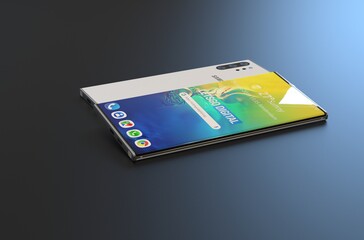 Samsung Galaxy Note 10 5G render. (Source: LetsGoDigital)