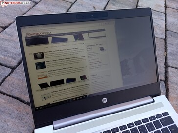 Using the HP ProBook 430 G6 outside in the shade