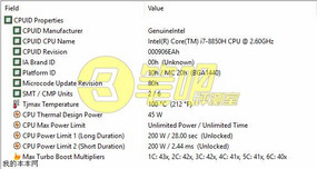 HWiNFO i7-8850H (picture-source: wobenben.com)