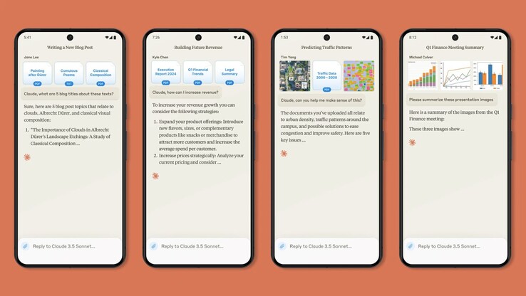 The Anthropic Android app is an AI chatbot that can answer prompts and questions about the world, user documents, and more. (Image source: Anthropic)
