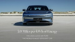 New Lucid Air goes 420 miles on an 84 kWh battery (Image source: Lucid)