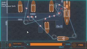 A screenshot from Spacetime Shooter