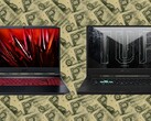 Prices for the Acer Nitro 5 and Asus TUF Dash F15 are likely to be raised soon. (Image source: Acer/Asus - edited)
