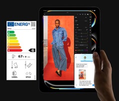The Apple iPad Pro receives the worst rating from the new EU energy label. (Image source: Apple, edited)