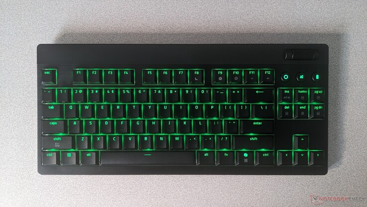 The BlackWidow V4 HyperSpeed TKL top view