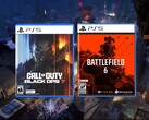 Call of Duty: Black Ops 7 and Battlefield 6 retail box shots (Image source: Amazon, Activision with edits)