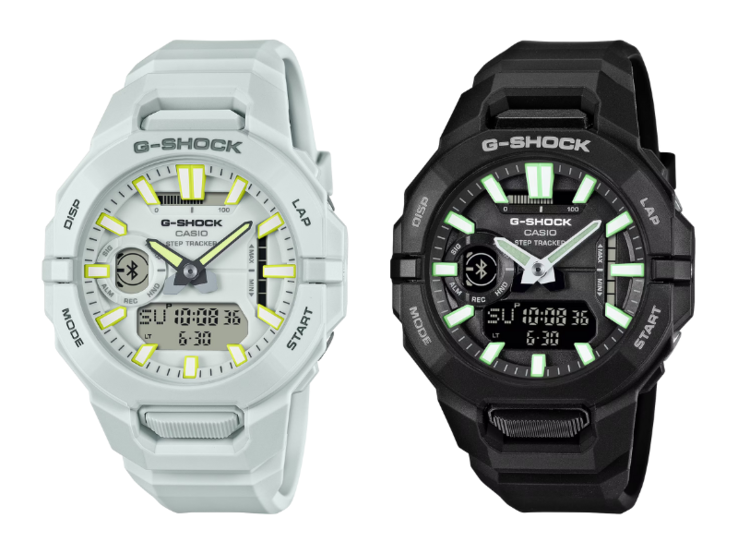The Casio G-Shock GBA950-7A (left) and GBA950-1A (right). (Image source: Casio)