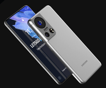 Samsung Galaxy S22 Ultra concept render (image via LetsGoDigital)