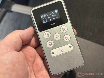 The remote control operates the many functions and...