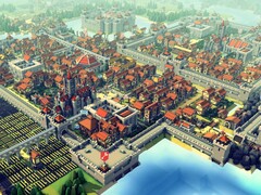 An image showing a city and several buildings in Kingdoms and Castles.