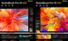 The RedmiBook Pro 14 (L) and RedmiBook Pro 15 (R) Ryzen Edition laptops support Wi-Fi 6 connectivity. (Image source: Redmi - edited)
