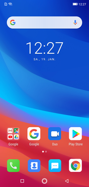 Default home screen