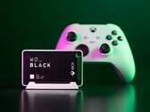 The WD Black D30 SSD in front of an Xbox controller. 