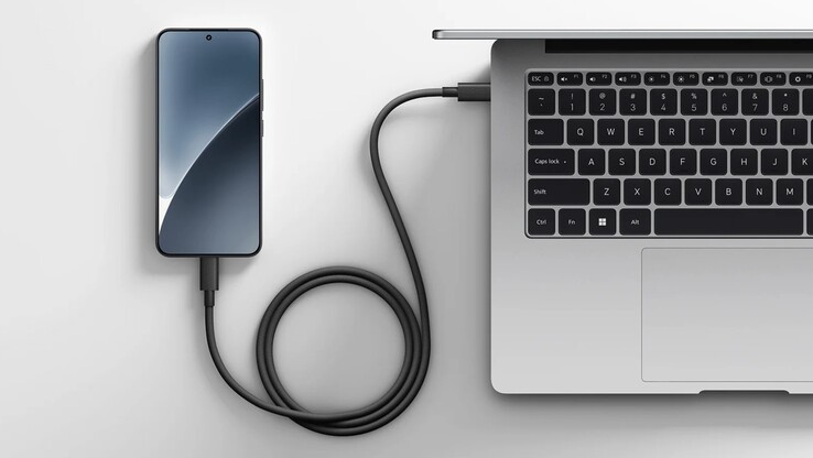 The Xiaomi 6A High-Speed USB4 Braided USB-C to USB-C Cable (1m). (Image source: Xiaomi)