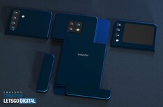 Xiaomi modular smartphone. (Image source: LetsGoDigital/Concept Creator)