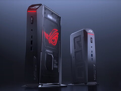 The ROG NUC (2025) comes in a single finish intended to be used vertically. (Image source: Asus)