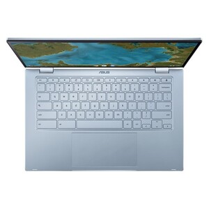 The chiclet backlit keyboard is complemented by a fairly large trackpad. (Source: Asus)