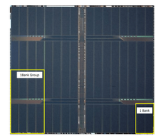 The 16 Gb DDR5-6400 memory chips from SK Hynix integrate 32 banks or 8 groups for 4 banks each. (Source: SK Hynix)