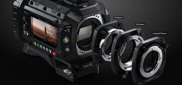 The Ursa Cine 12K has swappable mounts for compatiblity with a broad range of lenses. (Source: Blackmagic)